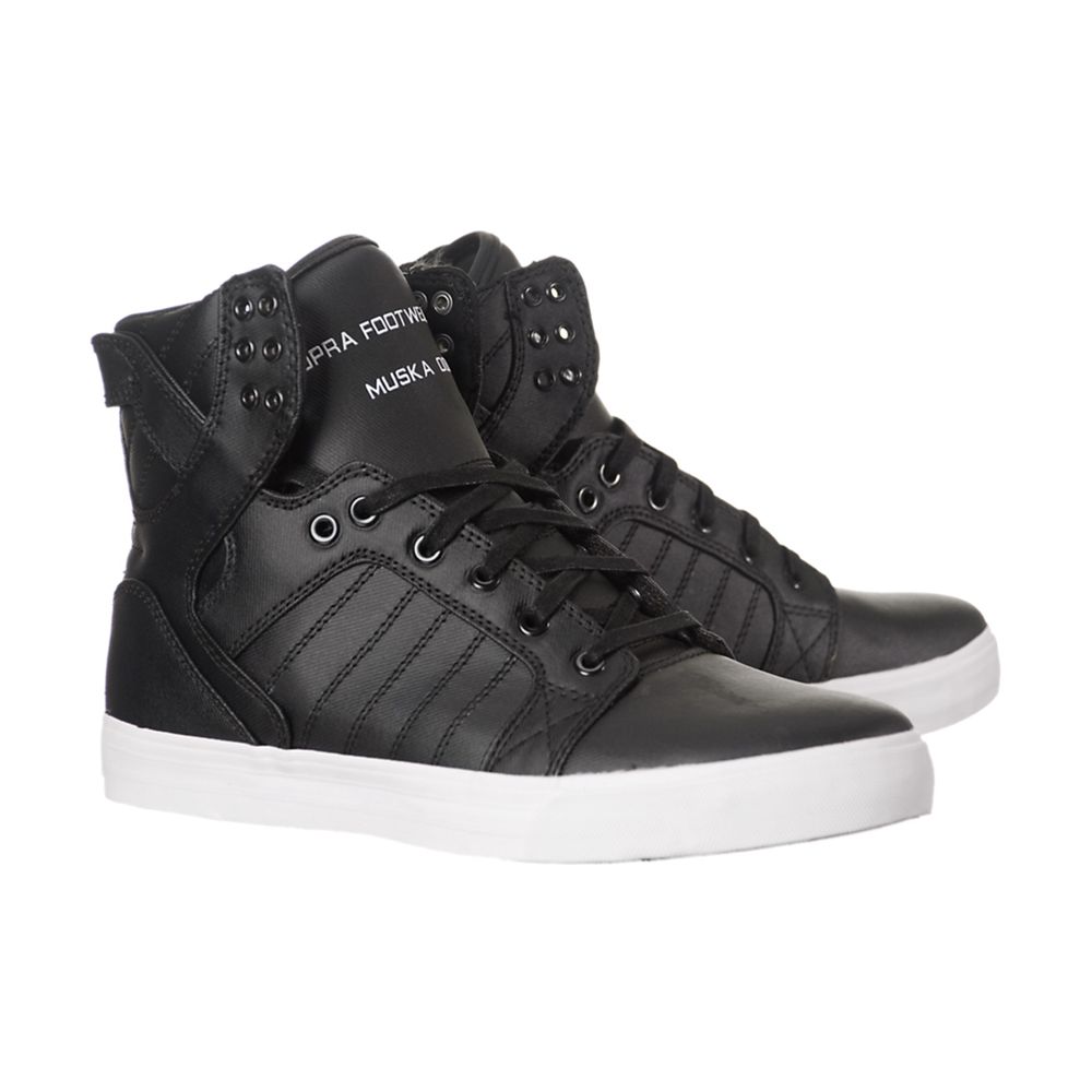 Baskets Montantes Supra SkyTop Noir Black Homme | VVV-95182058